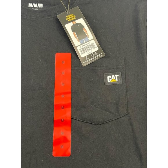 Caterpillar NWT Mens Black Short Sleeve Crew Neck Pocket T-Shirt, M, New - Picture 9 of 12